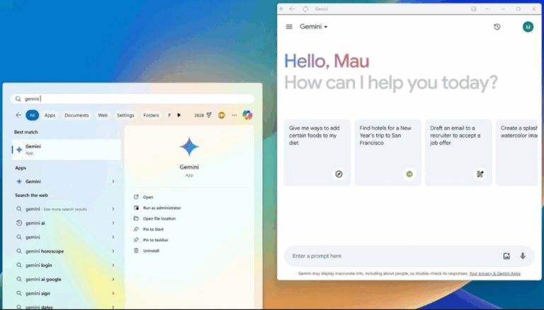 Google Gemini Masaüstüne Geliyor: Windows ve macOS İçin Hazırlıklar Başladı