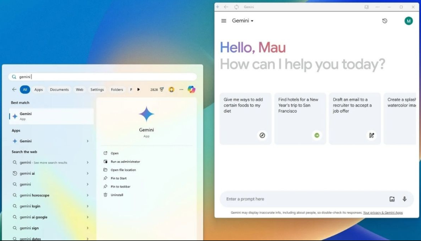 Google Gemini Masaüstüne Geliyor: Windows ve macOS İçin Hazırlıklar Başladı