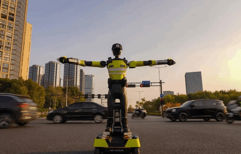 Yapay Zekâ Destekli Robot Polisler Hangzhou Trafiğinde Göreve Başladı