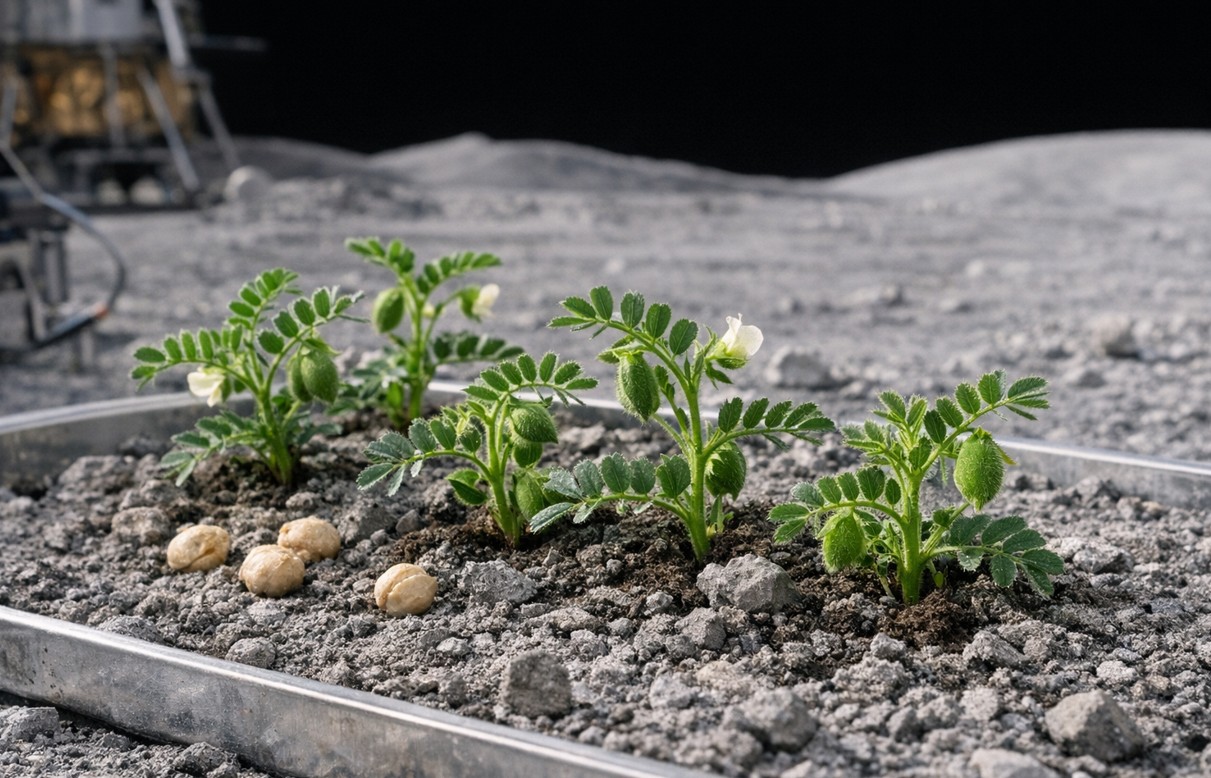 Ay’da Nohut Filizlendi! Ay’da Tarım Denemeleri ve İklim Bulguları