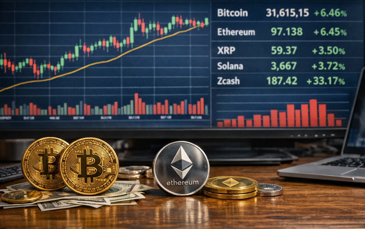 Bitcoin ve Ethereum Haftalık Yükselişini Sürdürüyor