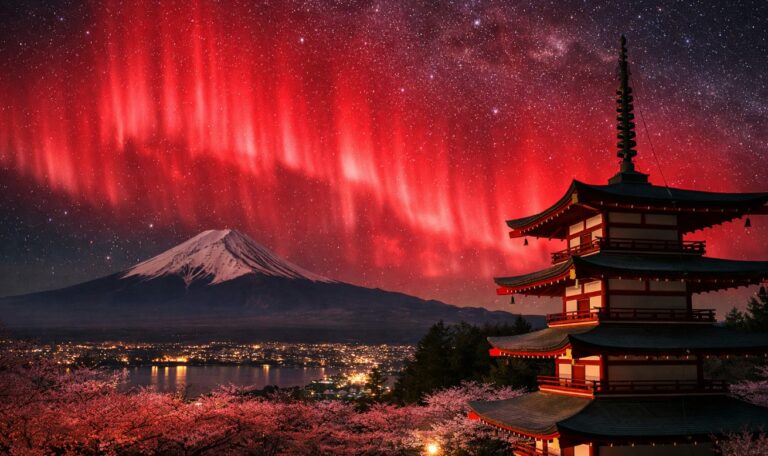 Güneş’in Sessiz Fırtınaları: Japonya’da Dev Kırmızı Aurora Gösterisi