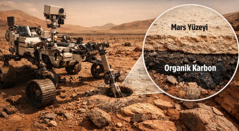 Perseverance’dan Yeni Keşif: Mars’ın Yüzeyinin Hemen Altında Organik Karbon