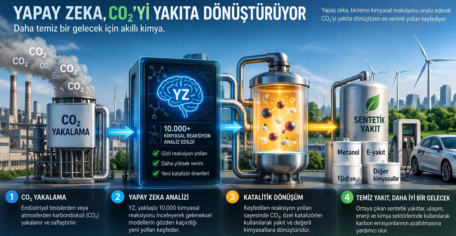 Yapay Zeka CO₂'yi Yakıta Dönüştürmenin Gizli Yolunu Buldu: Temiz Enerjide Yeni Dönem Başlayabilir