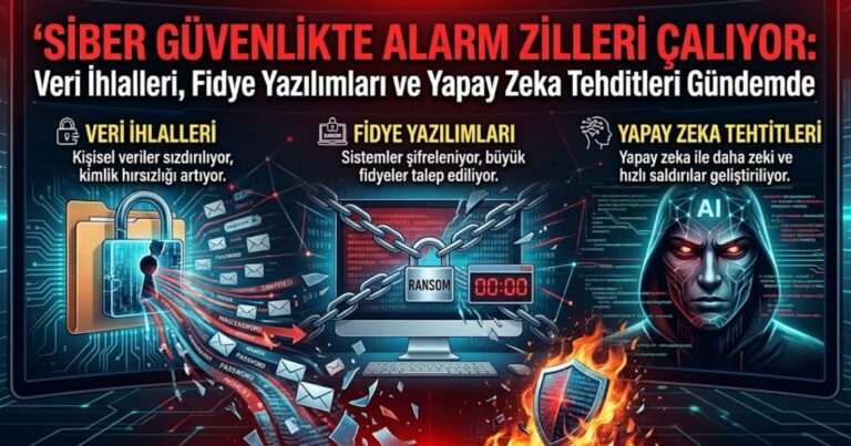Siber Güvenlikte Alarm Zilleri Çalıyor: Veri İhlalleri, Fidye Yazılımları ve Yapay Zeka Tehditleri Gündemde