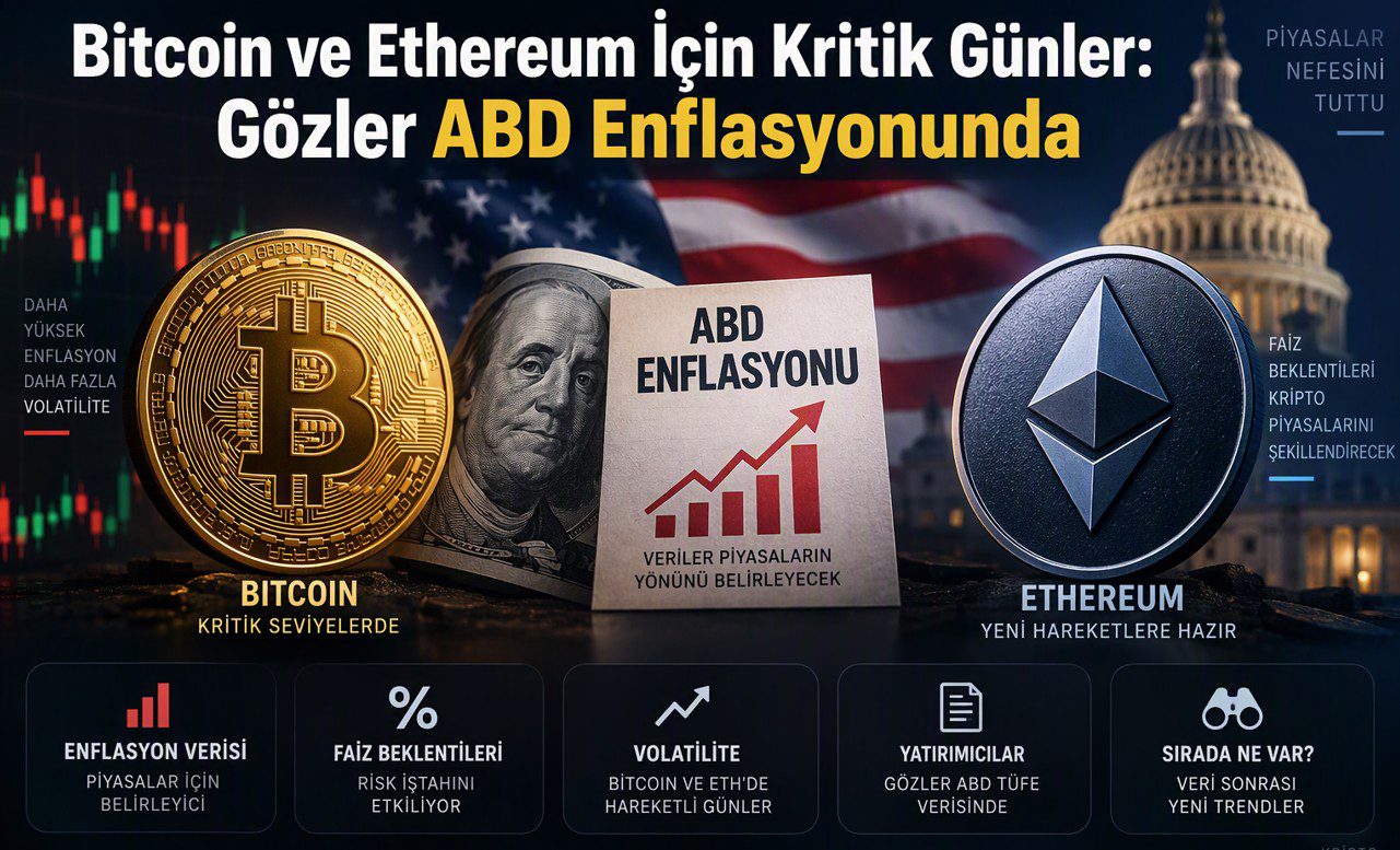 Bitcoin ve Ethereum İçin Kritik Günler: Gözler ABD Enflasyonunda