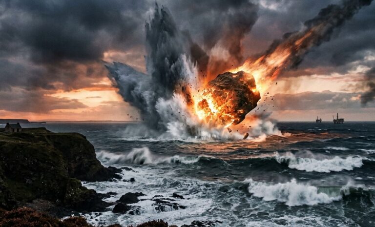 Dev Asteroit Kuzey Denizi'ne Çarptı, 100 Metreden Yüksek Tsunami Oluşturdu